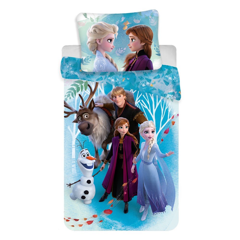 Enojna bombažna otroška posteljnina Frozen