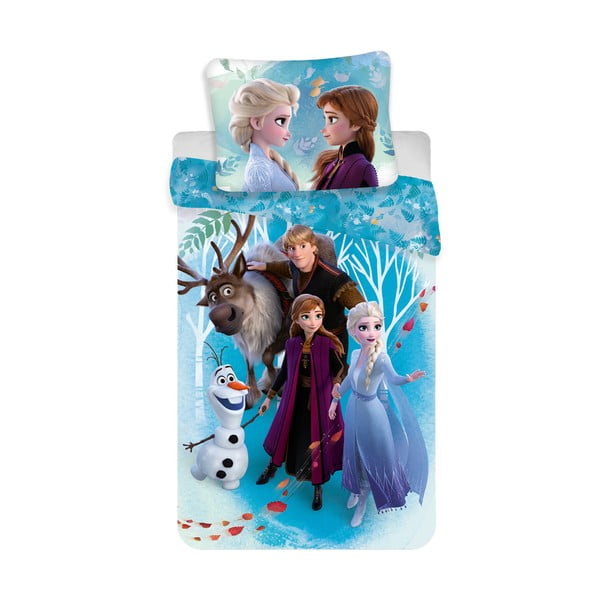Enojna bombažna otroška posteljnina 140x200 cm Frozen – Jerry Fabrics
