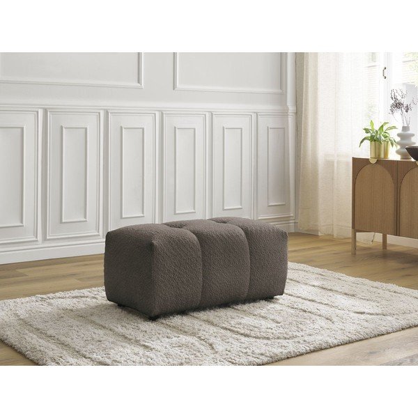 Rjav tabure iz tkanine bouclé Roxelane – Bobochic Paris-image-1