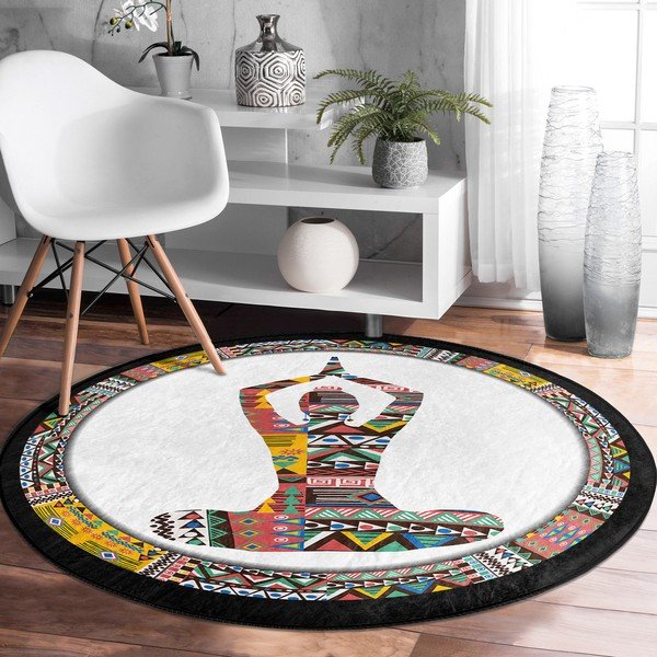 Pralna okrogla preproga primerna za robotski sesalnik ø 80 cm Comfort – Mila Home-image-3