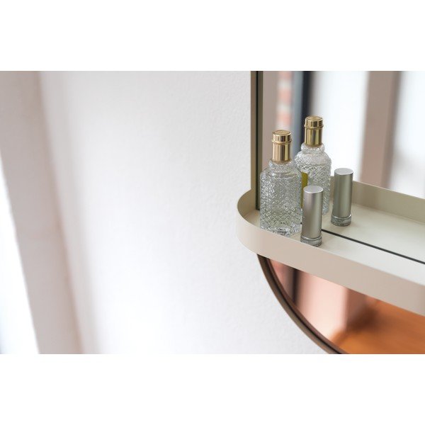 Oranžno stensko ogledalo s polico Remember Taupe-image-2