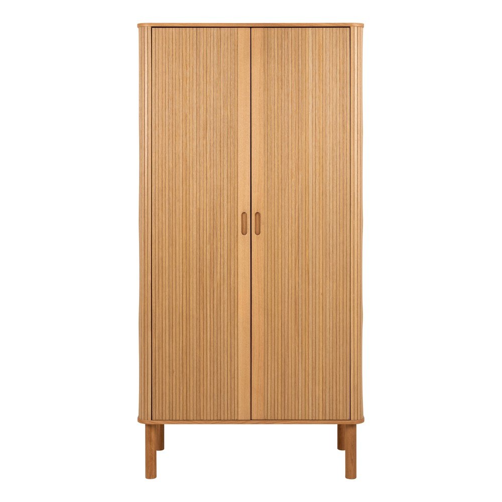 Garderobna omara v hrastovem dekorju v naravni barvi 100x200x55 cm Langley