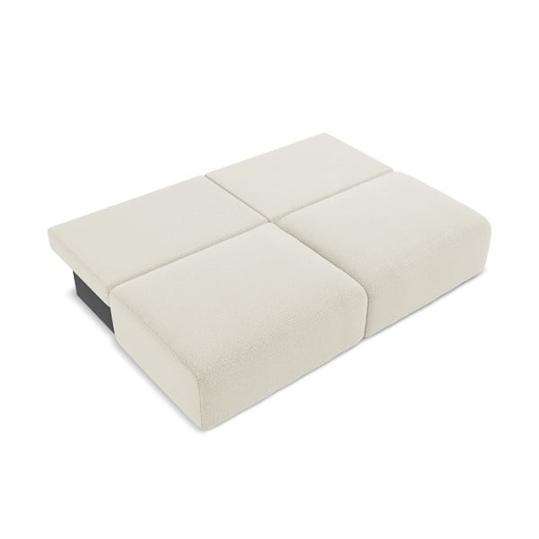 Kremno bela raztegljiva/s prostorom za shranjevanje sedežna garnitura 216 cm Kalena – Makamii-image-4