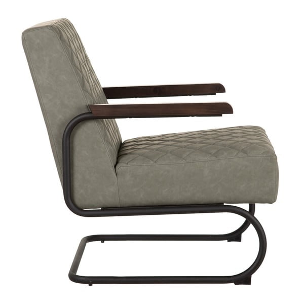 Kaki zelen fotelj iz umetnega usnja – Ixia-image-3