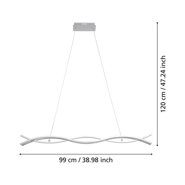 LED viseča svetilka v srebrni barvi LASANA 2 – EGLO-image-2