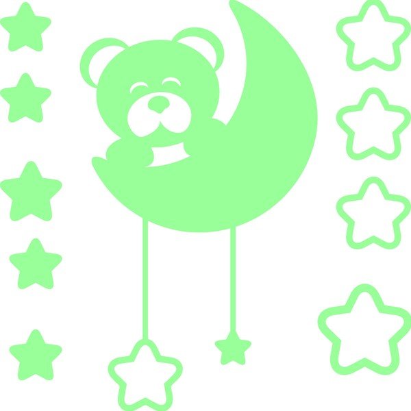 Svetleča nalepka Fanastick Teddy Bear-image-2