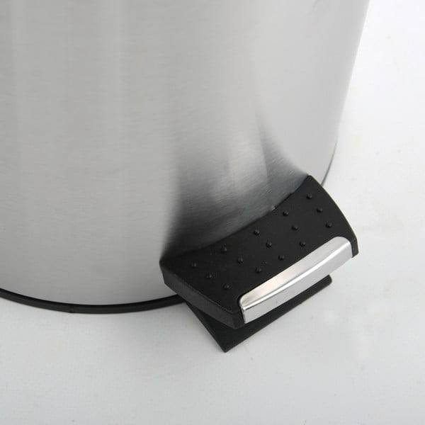 Jeklen koš za smeti v mat srebrni barvi s pedalom 5 l Adonis – Spirella-image-4