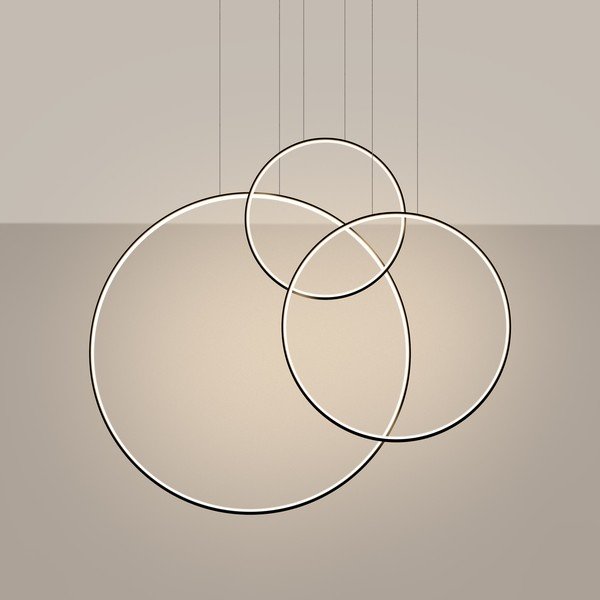 Črna aluminijasta LED viseča svetilka RIO – Thoro-image-1