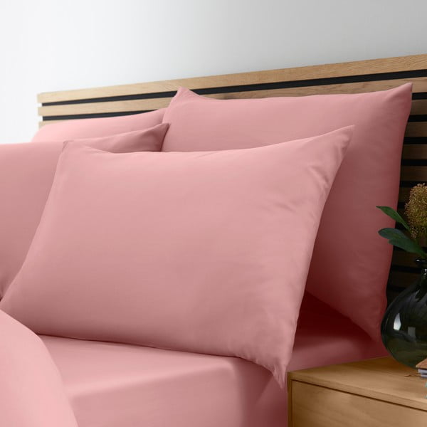 Rožnata posteljnina za zakonsko posteljo 200x200 cm So Soft Non-Iron – Catherine Lansfield-image-3