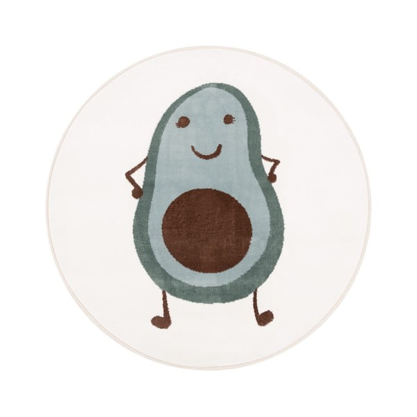 Mentolno zelena/slonokoščena otroška preproga ø100 cm Avocado Mint – FD