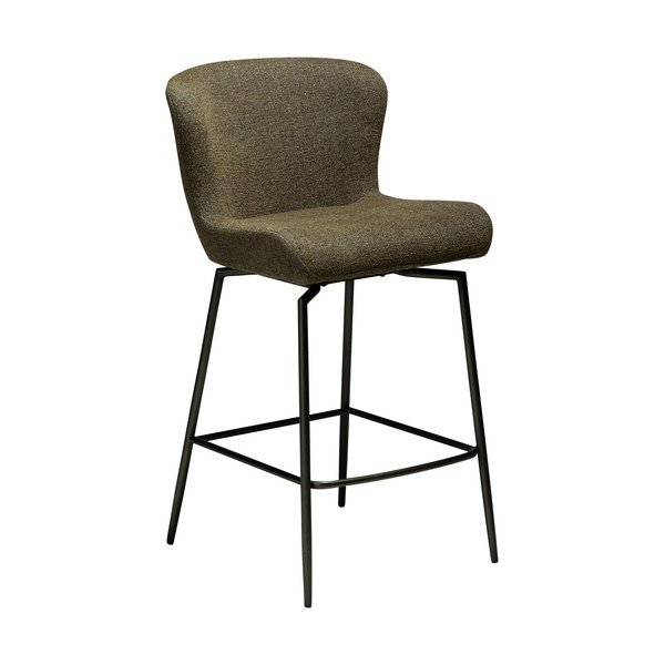 Kaki zelen oblazinjen barski stol (višina sedeža 67,5 cm) Glam – DAN-FORM Denmark
