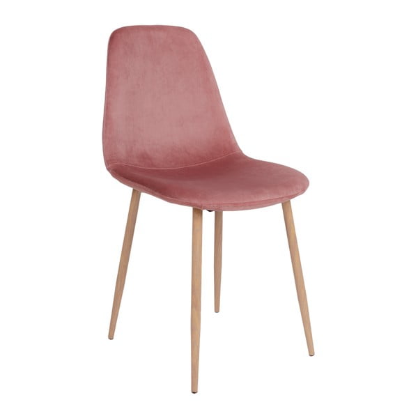 Garnitura 2 jedilnih stolov z rožnatim žametnim oblazinjenjem House Nordic Stockholm
