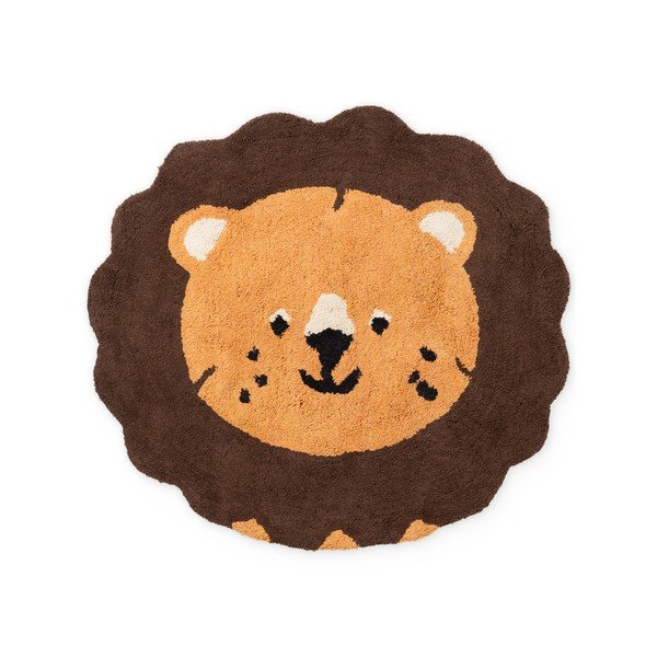Oranžna/rjava pralna/ročno tkana bombažna otroška preproga 112x120 cm Snuggle Lea – Hanse Home
