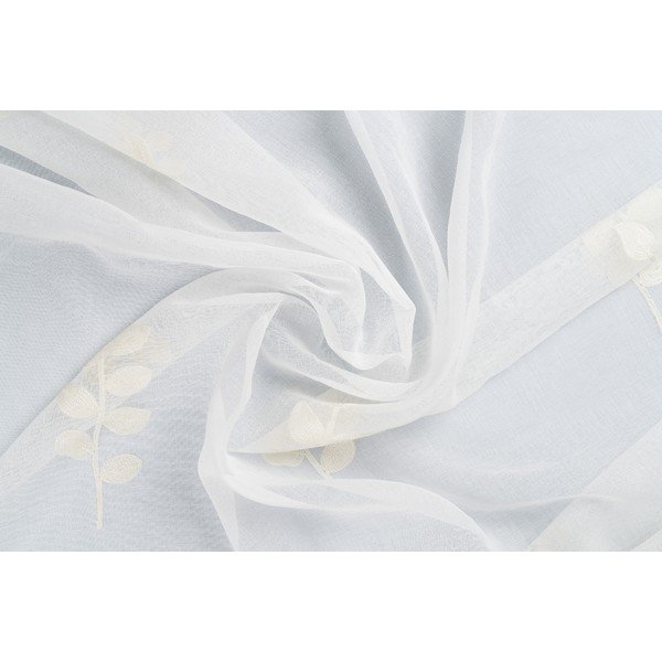 Kremno bela prosojna zavesa 140x245 cm Melissa – Mendola Fabrics-image-2