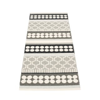 Siv/kremno bel zunanji in notranji tekač 70x180 cm Asta Warm Grey – Pappelina