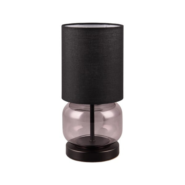 Črna/vijolična namizna svetilka s tekstilnim senčnikom (višina 28,5 cm) Elio – Trio