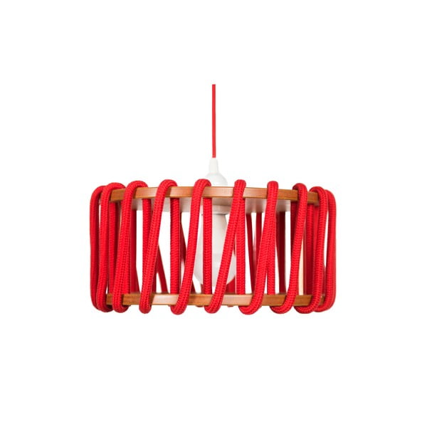 Rdeča viseča svetilka EMKO Macaron, ø 30 cm