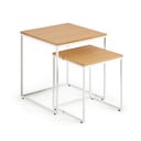 Stranske mizice v hrastovem dekorju v kompletu 2 ks 45x45 cm Yoana – Kave Home