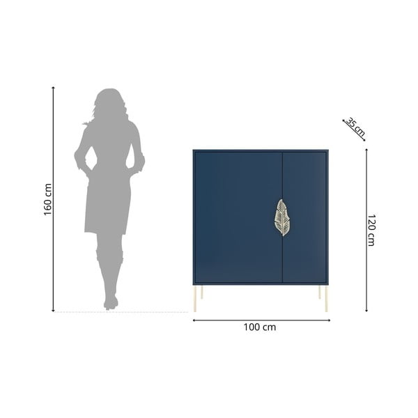 Temno modra omara za čevlje Skandica Merlin-image-4