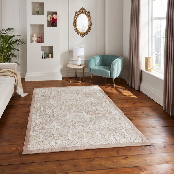 Kremno bela preproga 120x170 cm Damask Bronze – Think Rugs-image-1