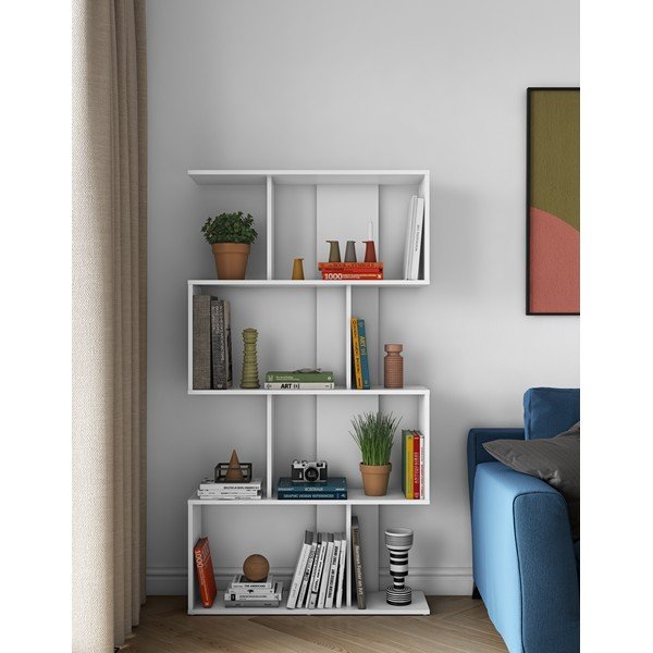 Bela knjižna omara 89x165 cm Sigma - TemaHome -image-1