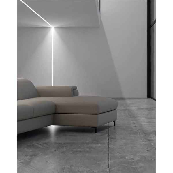 Svetlo rjava usnjena kotna sedežna garnitura (z desnim kotom) Brito – MESONICA-image-4