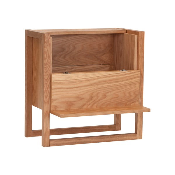 Omarica za vino iz hrastovega lesa v naravni barvi 59x60 cm NewEst - Woodman-image-2