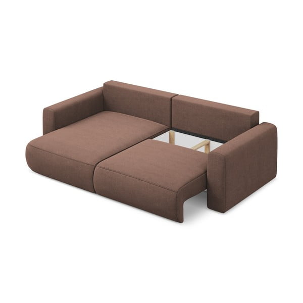 Rožnata raztegljiva/s prostorom za shranjevanje kotna sedežna garnitura (levi kot/z ležalnikom) Kapua – Makamii-image-3