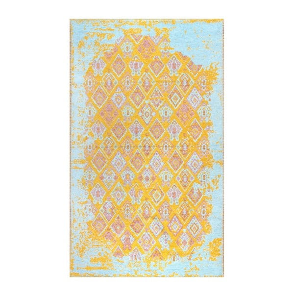Reverzibilna rumena in modra preproga Vitaus Nunna, 125 x 180 cm