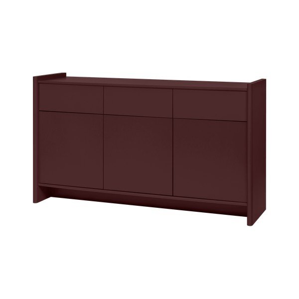 Bordo rdeča komoda 160x91x46 cm Rali – noo.ma