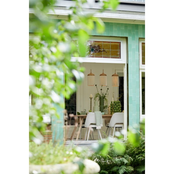 Viseča svetilka v naravni barvi s tekstilnim senčilom Dania – Light & Living-image-3