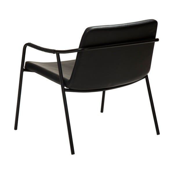 Črn fotelj iz umetnega usnja DAN-FORM Denmark Boto-image-4