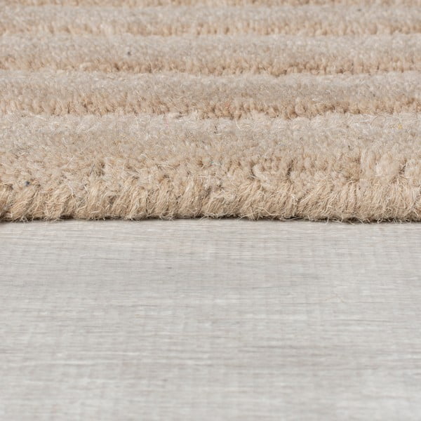 Bež ročno tkana volnena preproga 160x230 cm Zen Rectangles – Flair Rugs-image-4