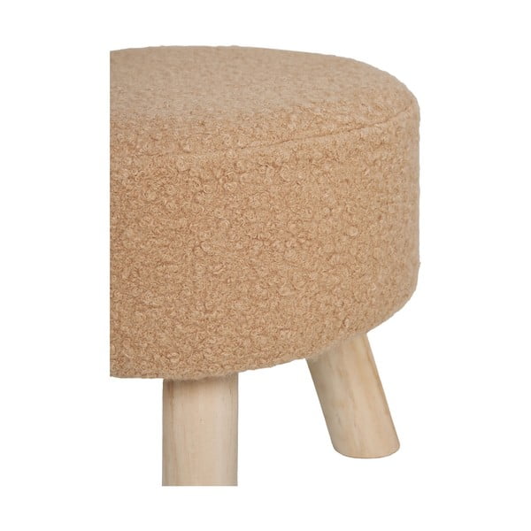 Bež tabure iz tkanine bouclé Aberdeen – House Nordic-image-2