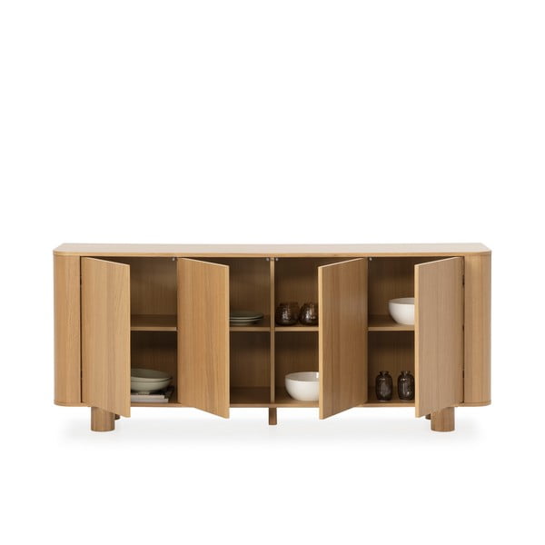 Komoda v hrastovem dekorju v naravni barvi 180x75x40 cm Padoc – MOME-image-2