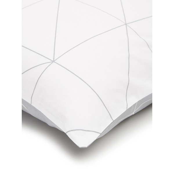 Bela in siva bombažna posteljnina by46 Marla, 155 x 220 cm-image-4