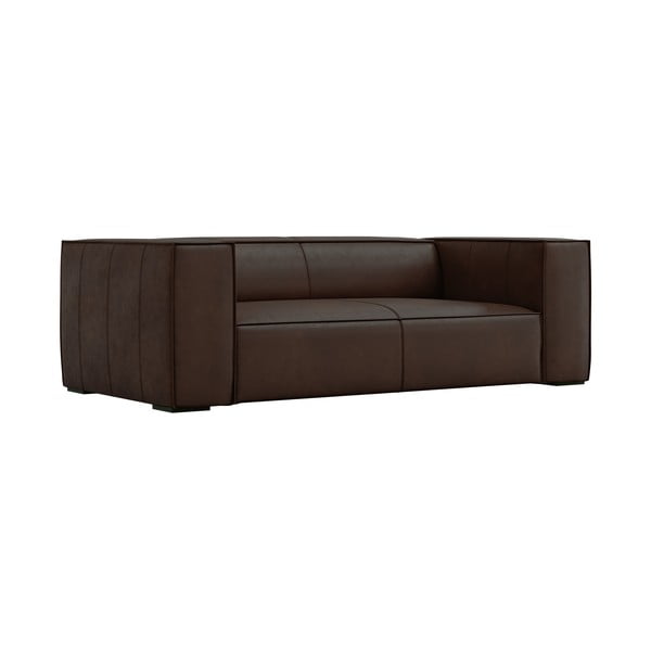 Temno rjava usnjena zofa 212 cm Madame - Windsor & Co Sofas-image-2
