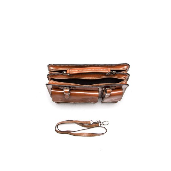Usnjena torbica Luisa Vanini 305 Cognac-image-3