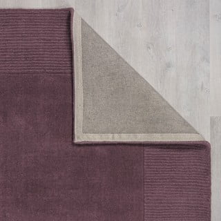 Temno vijolična ročno tkana volnena preproga 160x230 cm Border – Flair Rugs