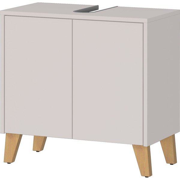 Kremno bela omarica za pod umivalnik v mat dekorju 60x59 cm Arnea – Germania