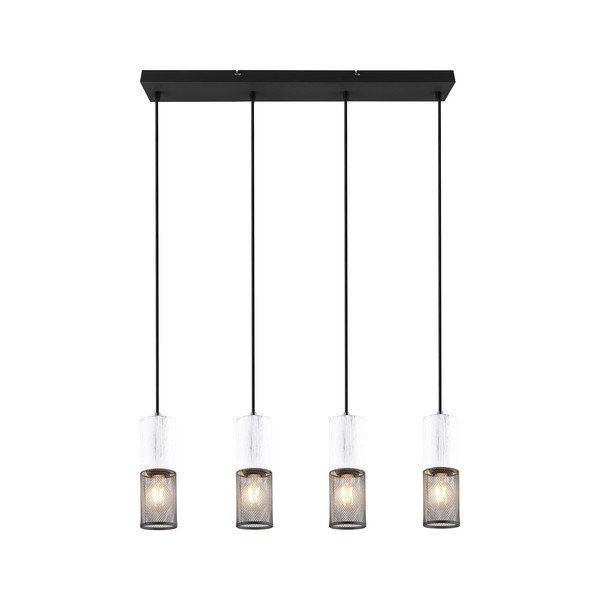 Črna/bela viseča svetilka Tosh – Trio