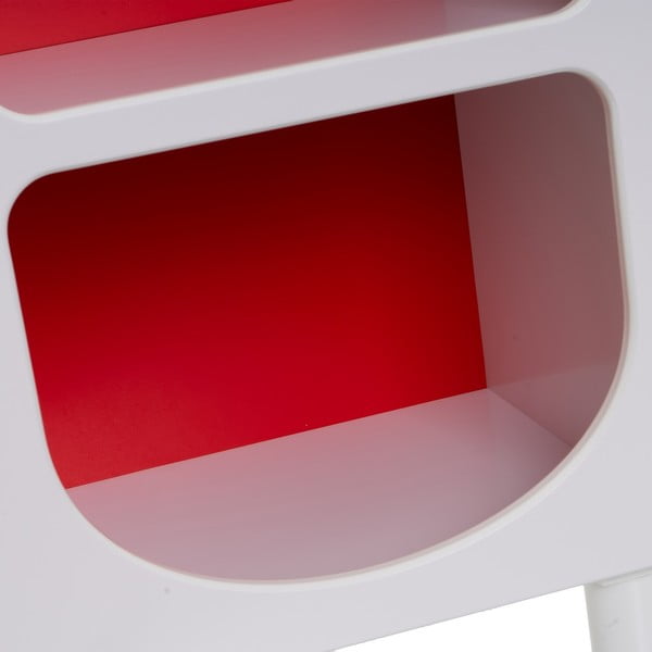 Rdeče-bel regal 76x70 cm – Casa Selección-image-2