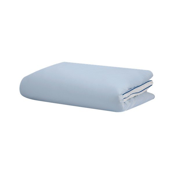 Svetlo modra prevleka za odejo za zakonsko posteljo iz bombažnega satena 200x200 cm Oba – noo.ma