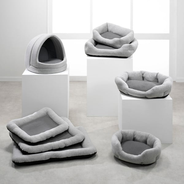 Siva postelja za pse 45x60 cm – Love Story-image-1