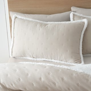 Kremno bela enojna posteljnina iz sherpa flisa 135x200 cm Cosy Nori – Catherine Lansfield