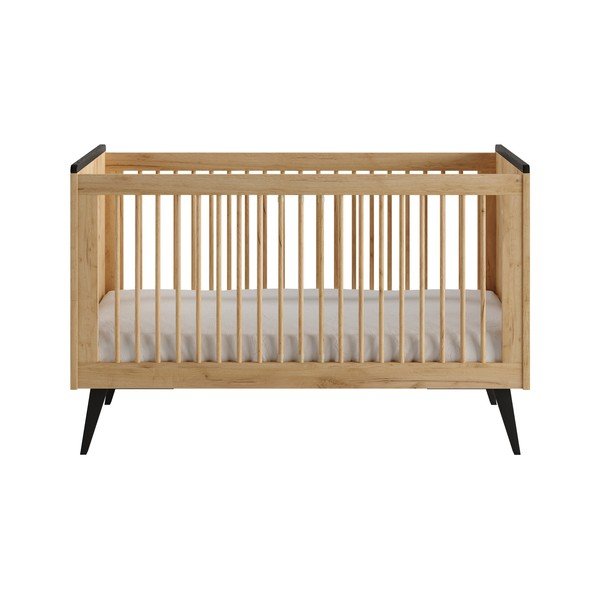 Otroška posteljica 70x140 cm v naravni barvi Retro – Pinio-image-3