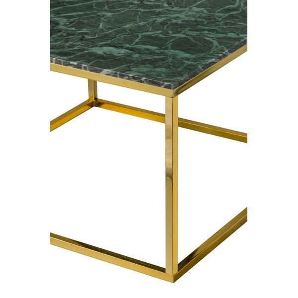 Miza za kavo z zlato podlago in zelenim marmornatim vrhom RGE Accent-image-2