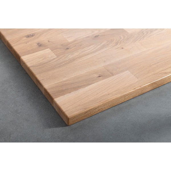Pult omarice za umivalnik iz masivnega hrasta v naravni barvi 80x50 cm Woody – Sapho-image-3
