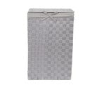 Siva košara za perilo s pokrovom Compactor Laundry Basket Linen, višina 60 cm
