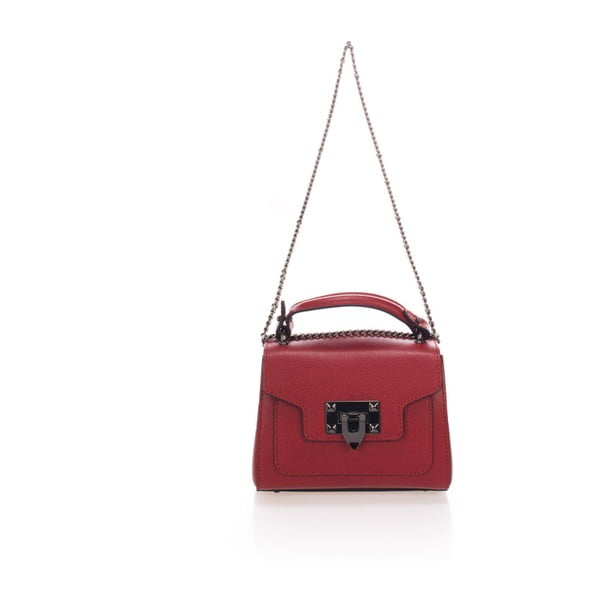 Bordo rdeča usnjena torbica Lisa Minardi Maraj